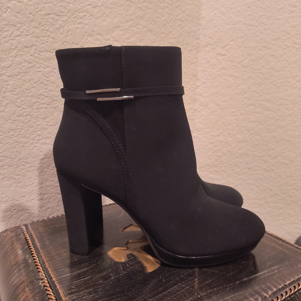 high heeled ankle boots